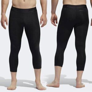 Adidas Men's Alphaskin 3/4 Black Aeroready Tights - Size Medium